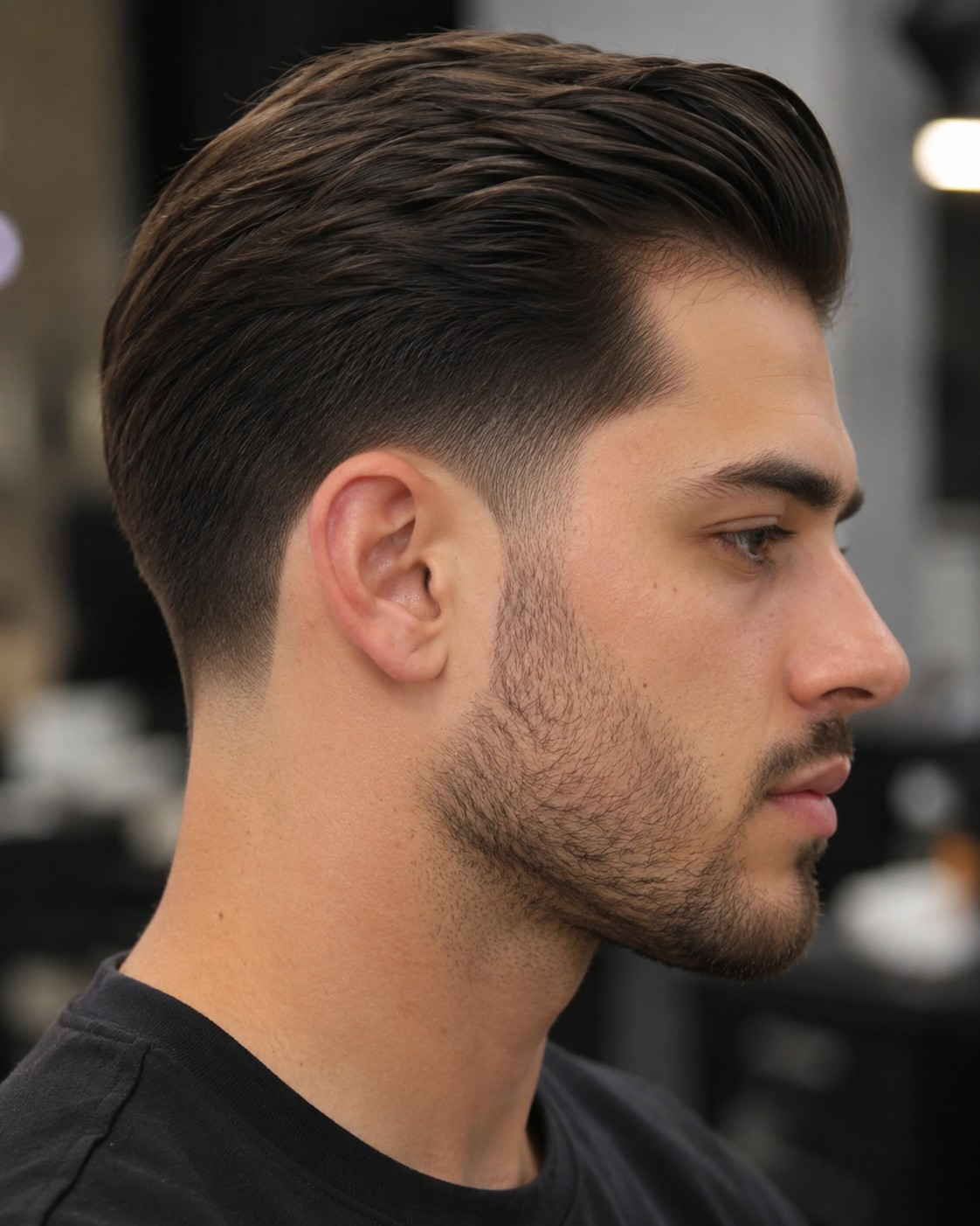 Low taper fade haircut