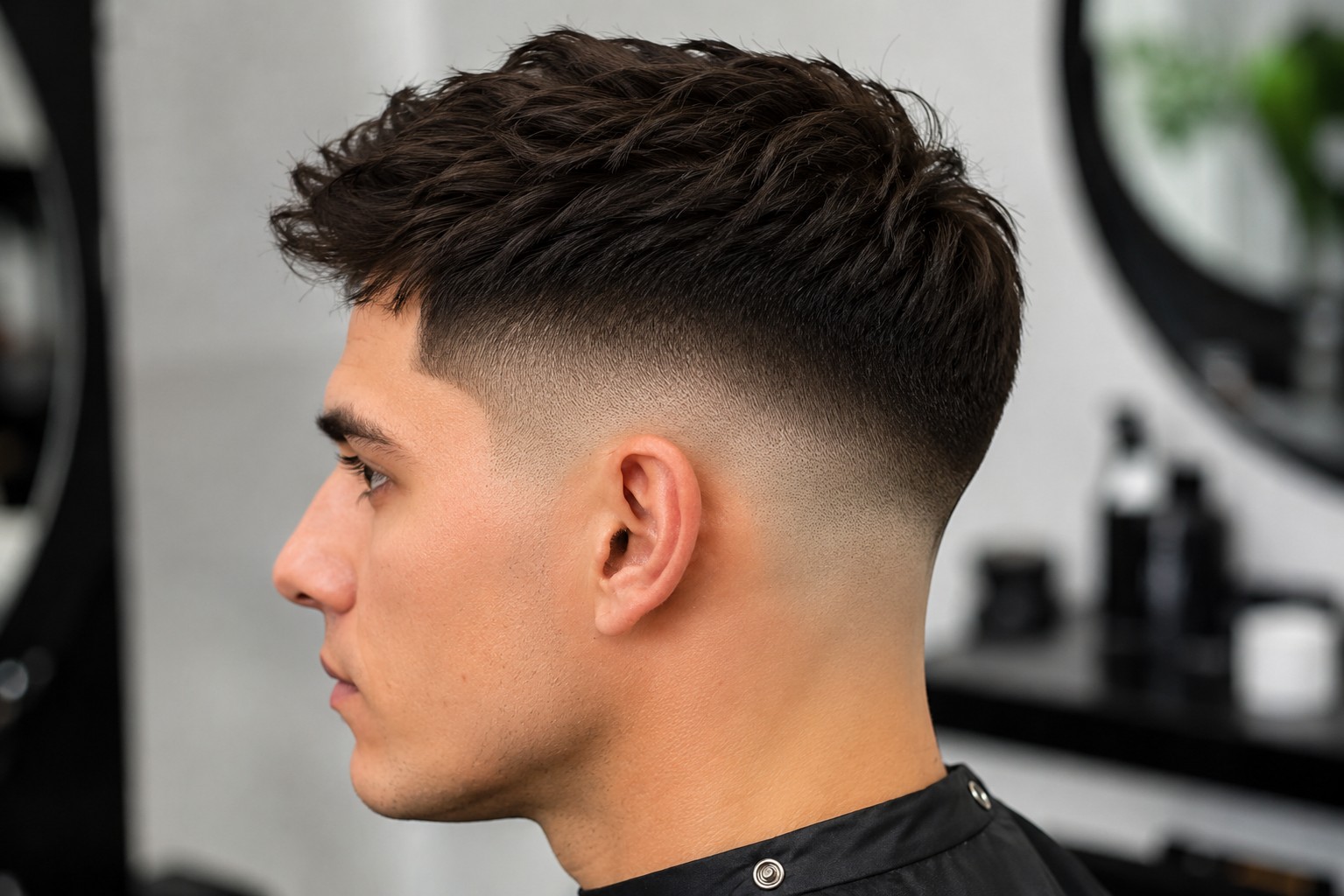 Mid fade haircut