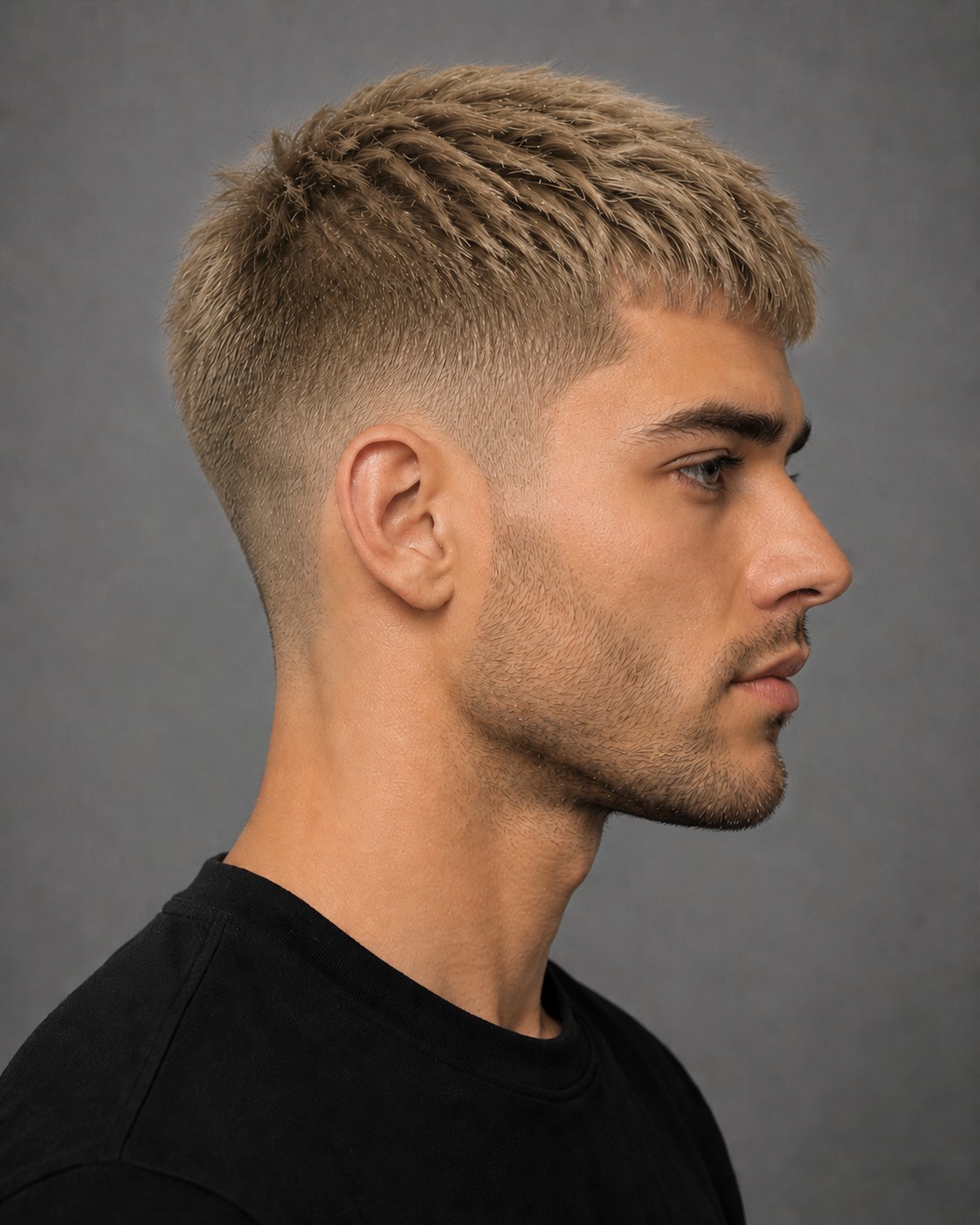 Textured crop haircut